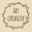 gift certificate